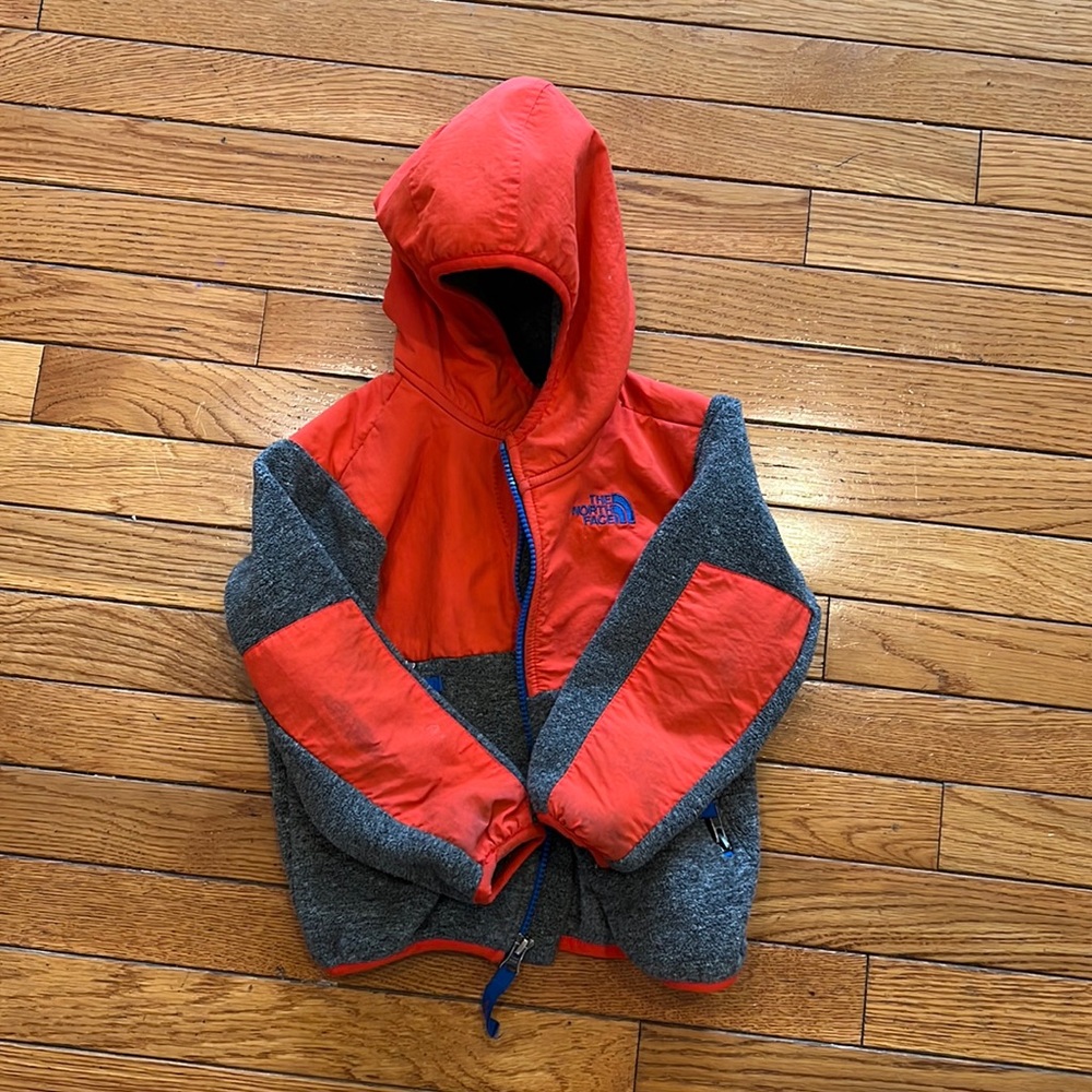 3T Northface Grey and Orange fleece.